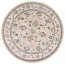 Rugs Round Rugs - 7'10" Round Polypropylene Beige/Ivory Area Rug HomeRoots