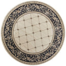 Rugs Round Rugs 7'10" Round Polypropylene Ivory/Grey Area Rug 2691 HomeRoots