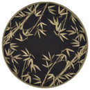 Rugs Round Rugs - 7'6" Round Wool Black Area Rug HomeRoots