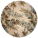 Rugs Round Rugs 7'6" Round Wool Ivory Area Rug 208 HomeRoots