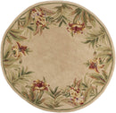Rugs Round Rugs - 7'6" Round Wool Ivory Area Rug HomeRoots