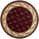 Rugs Round Rugs 7'7" Round Polypropylene Red Area Rug 2958 HomeRoots