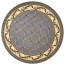 Rugs Round Rugs 7'7" Round Polypropylene Slate Blue Area Rug 2961 HomeRoots