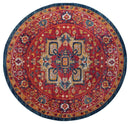 Rugs Round Rugs - 94" x 94" x 0.4" Brick Olefin Round Rug HomeRoots