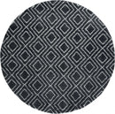 Rugs Round Rugs - 94" x 94" x 1.2" Smoke Microfiber Polyester Round Rug HomeRoots