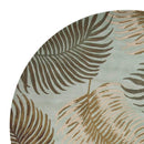 Rugs Round Wool Rug - 7'6" Round Wool Aqua Area Rug HomeRoots