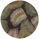 Rugs Round Wool Rug - 7'6" Round Wool Espresso Area Rug HomeRoots