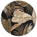Rugs Round Wool Rug - 7'6" Round Wool Midnight Area Rug HomeRoots