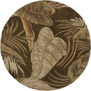 Rugs Round Wool Rug - 7'6" Round Wool Mocha Area Rug HomeRoots