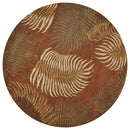 Rugs Round Wool Rug - 7'6" Round Wool Rust Area Rug HomeRoots
