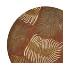 Rugs Round Wool Rug - 7'6" Round Wool Rust Area Rug HomeRoots