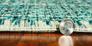 Rugs Rug Store 39" X 59" X 0.'25" Teal Polypropylene Rug 5204 HomeRoots