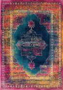 Rugs Rug Store 94" x 126" x 0.35" Blue Olefin/Frieze Oversize Rug 6504 HomeRoots