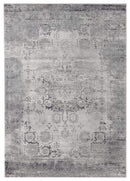 Rugs Rug Store - 94" x 126" x 0.39" Grey Viscose/Polyester Area Rug HomeRoots