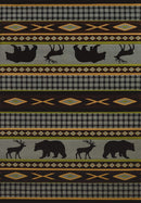 Rugs Rugs 31" x 88" x 0.47" Blue Polypropylene Runner Rug 9002 HomeRoots