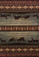 Rugs Rugs 31" x 88" x 0.47" Smoke Blue Polypropylene Runner Rug 8977 HomeRoots