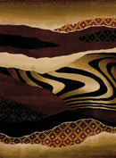 Rugs Rugs 63" x 86" x 0.4" Auburn Polypropylene Area Rug 8108 HomeRoots