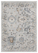 Rugs Rugs 63" x 86" x 0.79" Blue/Grey Microfiber/Polyester Area Rug 8028 HomeRoots