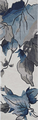 Rugs Rugs For Sale - 60" X 90" X 0.'5" Ivory Blue Polyester Rug HomeRoots