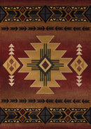Rugs Rugs For Sale 63" x 90" x 0.45" Crimson Polypropylene Area Rug 9265 HomeRoots