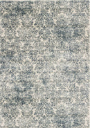 Rugs Rugs USA - 3'3" x 4'7" Viscose Ivory/Blue Area Rug HomeRoots