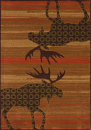 Rugs Rugs USA 31" x 50" x 0.47" Terracotta Polypropylene Mat Rug 8963 HomeRoots