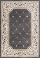 Rugs Rugs USA 5'3" x 7'7" Polypropylene Grey/Ivory Area Rug 4050 HomeRoots
