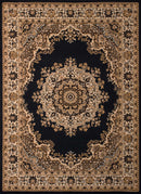 Rugs Rugs USA - 63" x 86" x 0.31" Black Polypropylene Area Rug HomeRoots