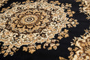 Rugs Rugs USA - 63" x 86" x 0.31" Black Polypropylene Area Rug HomeRoots