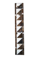 Rugs Runner Rugs - 1" x 6" Chocolate And Natural Runner Stitch Cowhide - Area Rug HomeRoots