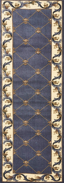 Rugs Runner Rugs 2'2" x 7'11" Runner Polypropylene Blue Area Rug 3687 HomeRoots