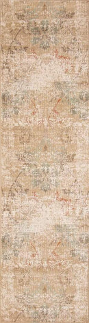 Rugs Runner Rugs 2'2" x 7'11" Runner Polypropylene Champagne Area Rug 3494 HomeRoots