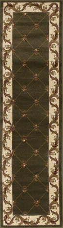 Rugs Runner Rugs - 2'2" x 7'11" Runner Polypropylene Green Area Rug HomeRoots