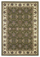 Rugs Runner Rugs - 2'2" x 7'11" Runner Polypropylene Green/Ivory Area Rug HomeRoots