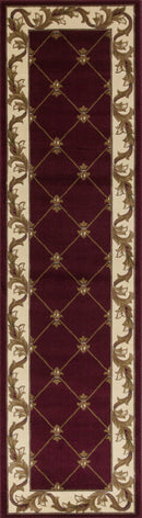 Rugs Runner Rugs 2'2" x 7'11" Runner Polypropylene Red Area Rug 3685 HomeRoots