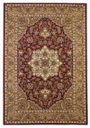 Rugs Runner Rugs - 2'2" x 7'11" Runner Polypropylene Red/Beige Area Rug HomeRoots