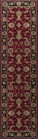 Rugs Runner Rugs - 2'2" x 7'11" Runner Polypropylene Red/Black Area Rug HomeRoots