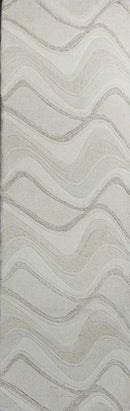 Rugs Runner Rugs - 2'3" x 7'6" Runner Wool Ivory Area Rug HomeRoots