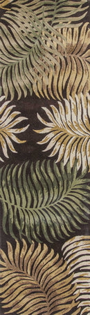 Rugs Runner Rugs - 2'3" x 8' Runner Wool Espresso Area Rug HomeRoots