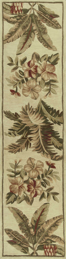 Rugs Runner Rugs 2'6" x 10' Runner Wool Ivory Area Rug 3007 HomeRoots