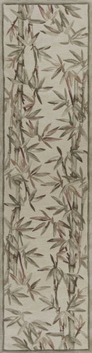 Rugs Runner Rugs 2'6" x 10' Runner Wool Ivory Area Rug 3010 HomeRoots