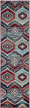 Rugs Runner Rugs - 2' x 7'7" Runner Polypropylene Red Area Rug HomeRoots