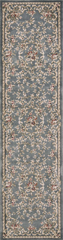 Rugs Runner Rugs - 2' x 7'7" Runner Polypropylene Slate Blue Area Rug HomeRoots