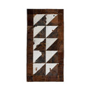 Rugs Runner Rugs - 3" x 6" Chocolate And Natural Runner Stitch Cowhide - Area Rug HomeRoots