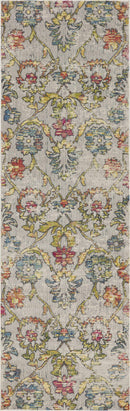 Rugs Rustic Rugs - 63" X 91" X 0.'25" Grey Polypropylene Rug HomeRoots