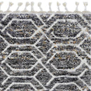 Rugs Rustic Rugs - 94" X 126" X 1" Grey Polyester Rug HomeRoots