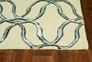 Rugs Silver Rug - 108" X 156" X 0.'5" Silver Wool / Viscose Rug HomeRoots