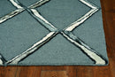 Rugs Silver Rug - 144" X 180" X 0.'5" Charcoal/Silver Wool / Viscose Rug HomeRoots