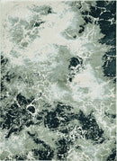 Rugs Silver Rug - 7'10" x 10'10" Polyester Silver Area Rug HomeRoots