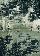 Rugs Silver Rug - 7'10" x 10'10" Polyester Silver Charcoal Area Rug HomeRoots